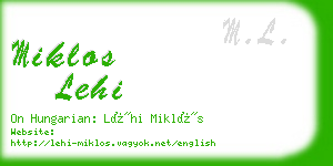 miklos lehi business card